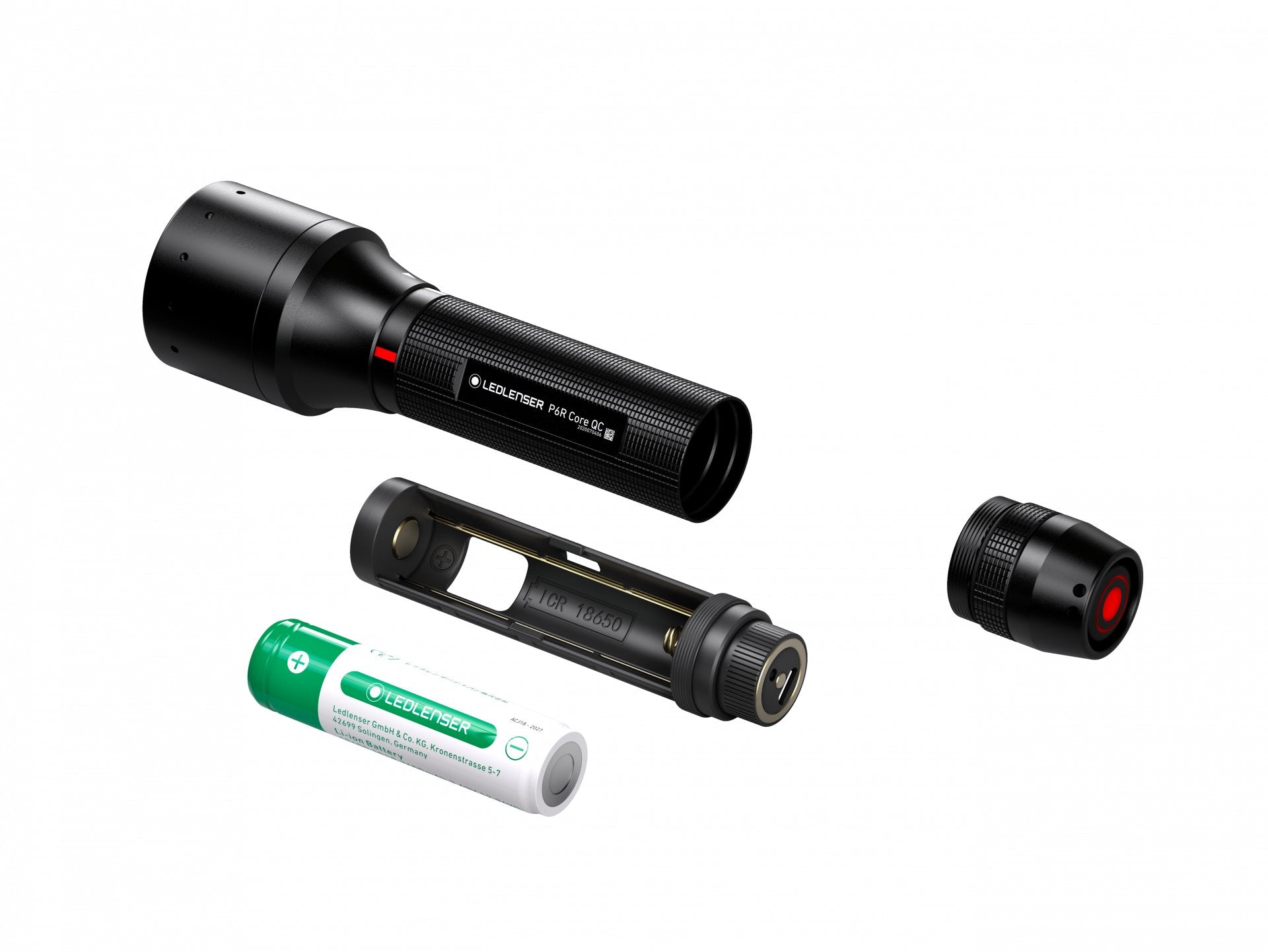 Linterna De Mano Ledlenser P6r Core Qc Negro  Led