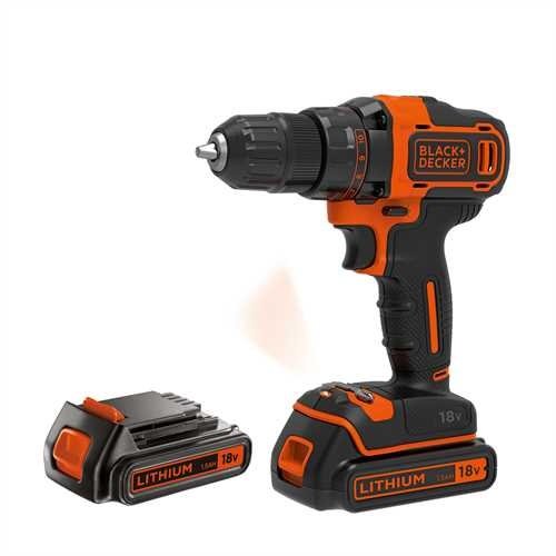 Black&Decker 18v2g Dd W 400ma Ch In Kitbox 2 Batts Bdcdd186kb-Qw