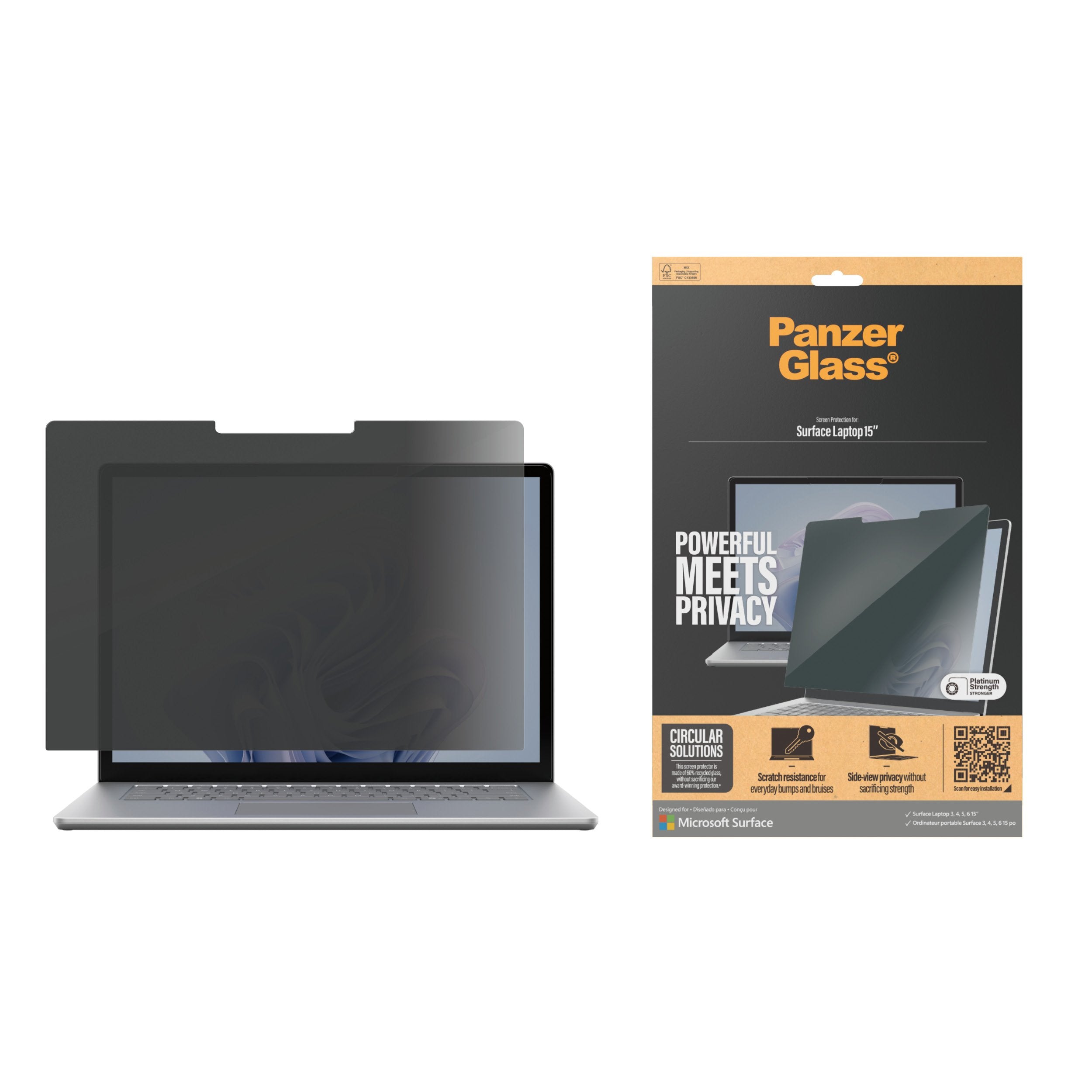 EAN 5715685006401 - PanzerGlass ® Privacy Filters Microsoft Surface Laptop 15" | 6 | 5 | 4 | 3 Protector de pantalla 1 pieza( imagen 2
