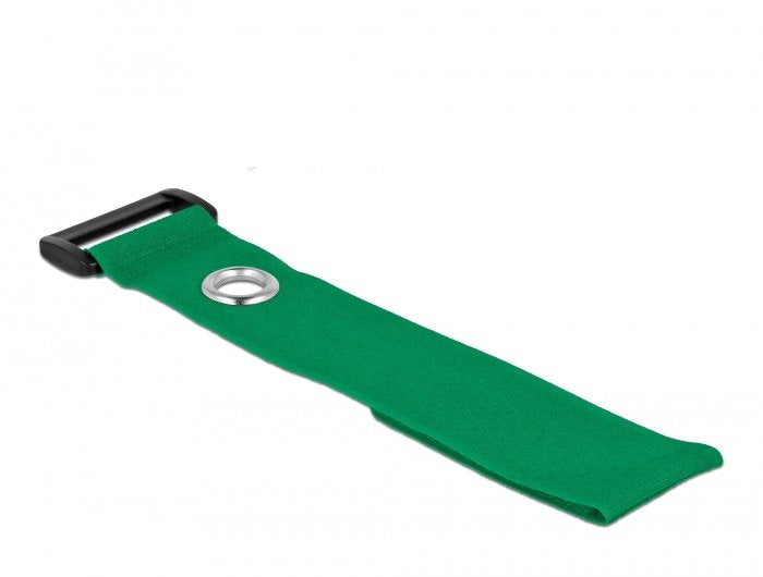 Delock Klett-Cablebinder Mit Schlaufe Und Befestigungsöse L 280 X B 38 Mm Grün 3 Stück