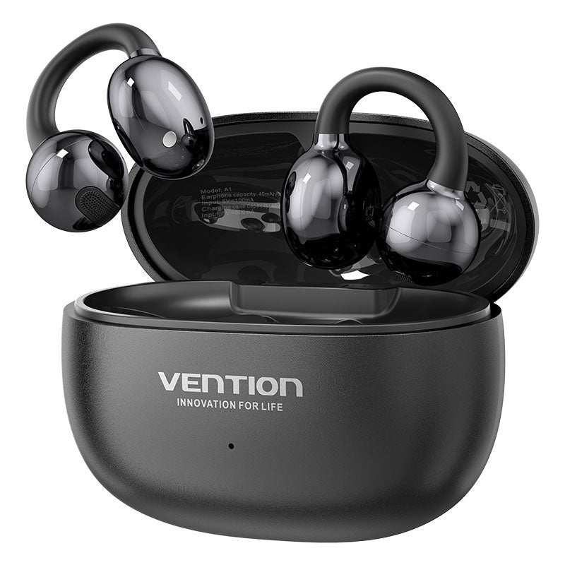 Auriculares Bluetooth Vention Echo Clip A11 Pro Con Estuche De Carga Autonomía 6h Negro