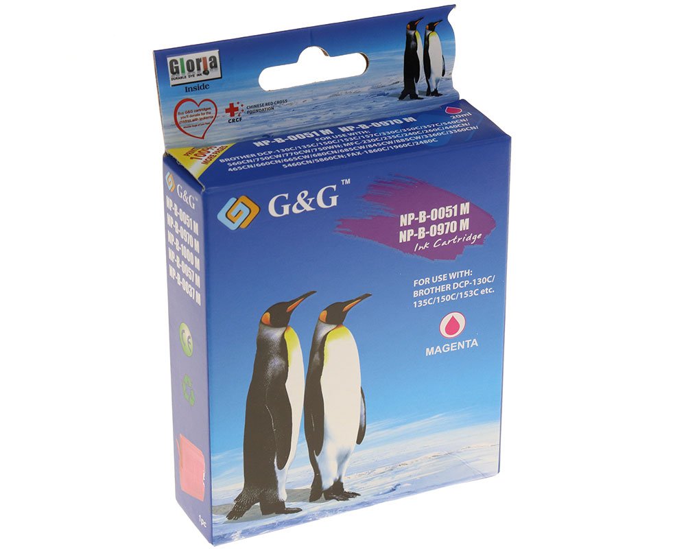 G&G Tinte Compatible Con Brother Lc-970m Lc-1000 Magenta