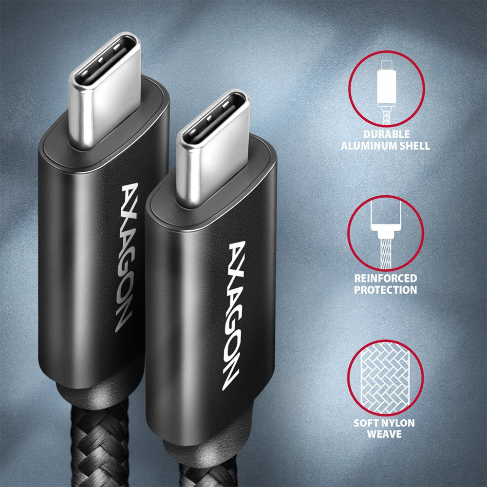 Axagon Bucm432-Cm10ab Cable Usb 1 M Usb4 Gen 3x2 Usb C Negro