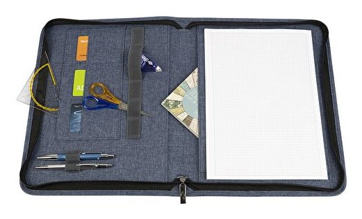 Wedo Schreibmappe A4 Denim Con Reissverschluss Azul