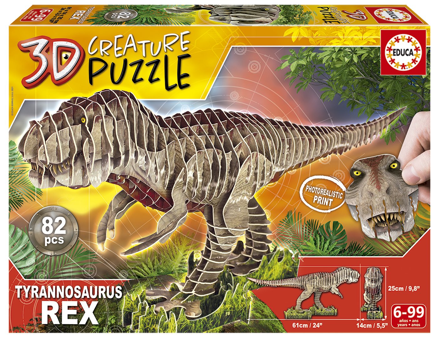 Puzzle 3d Creature T-Rex 82pzs