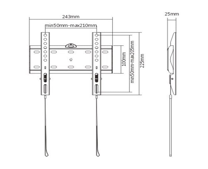 Soporte Pared Tv Wall Mount Fixed 23" - 55"
