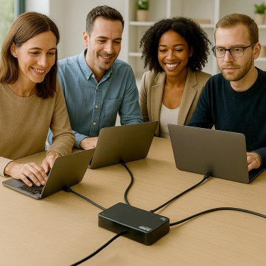 Powee Desk: Cargador Gan De 260w Con 4