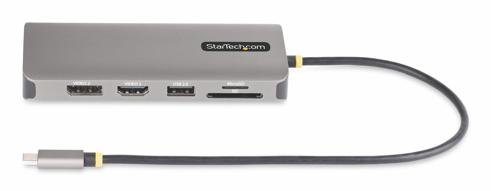 Startech.Com Usb-C Triple-Monitor Multiport Adaptador, Hdmi/Dp/Card Reader - Dockingstation - Usb-C 3.2 Gen 1 / Thunderbol