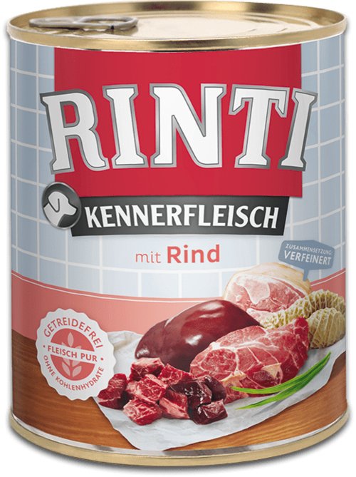 EAN 4000158910714 - RINTI 91071 alimento húmedo para perros Ternera Adulto 800 g imagen 1