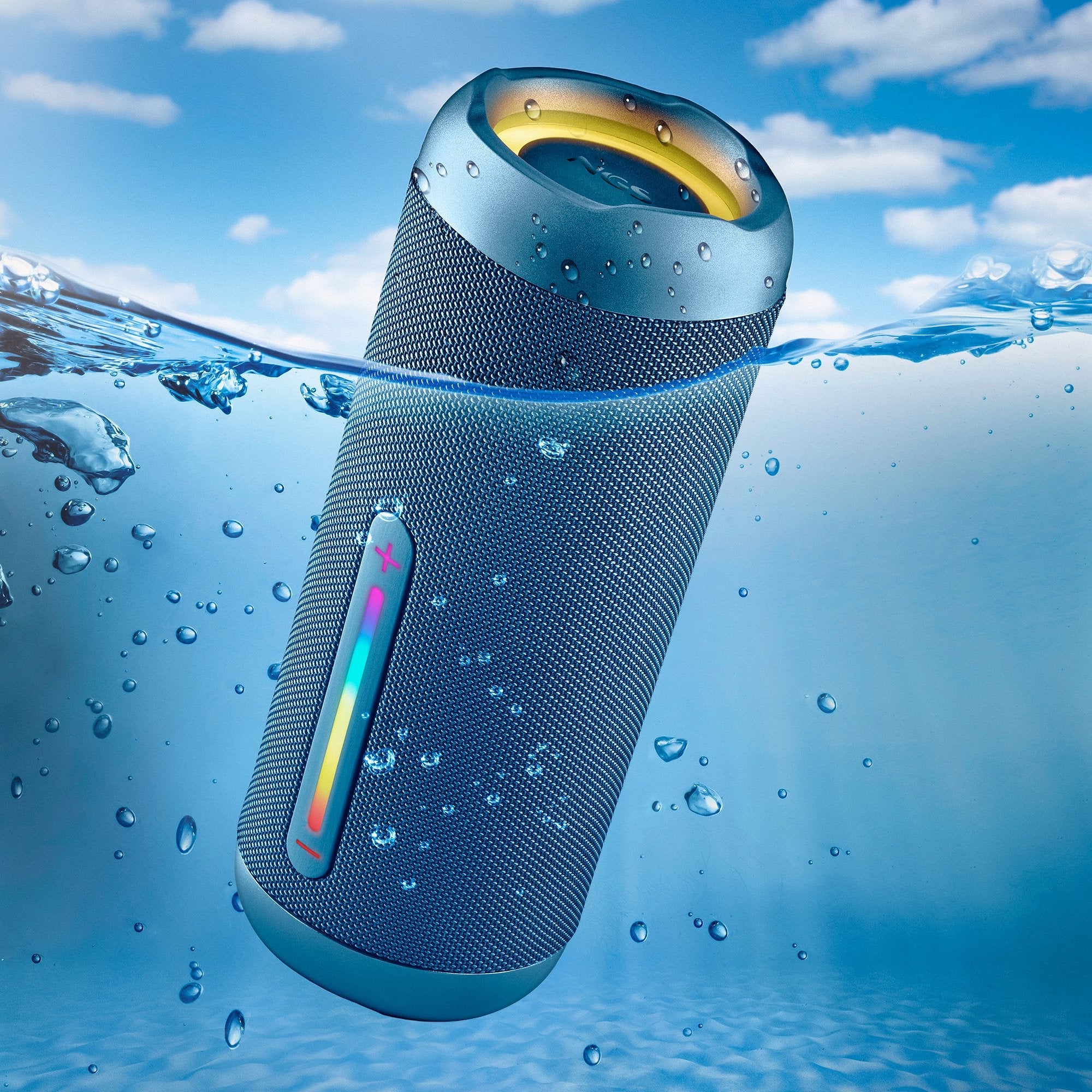 Ngs Altavoz Port Bt Luces Rgb Ip67 Color Azul 30w