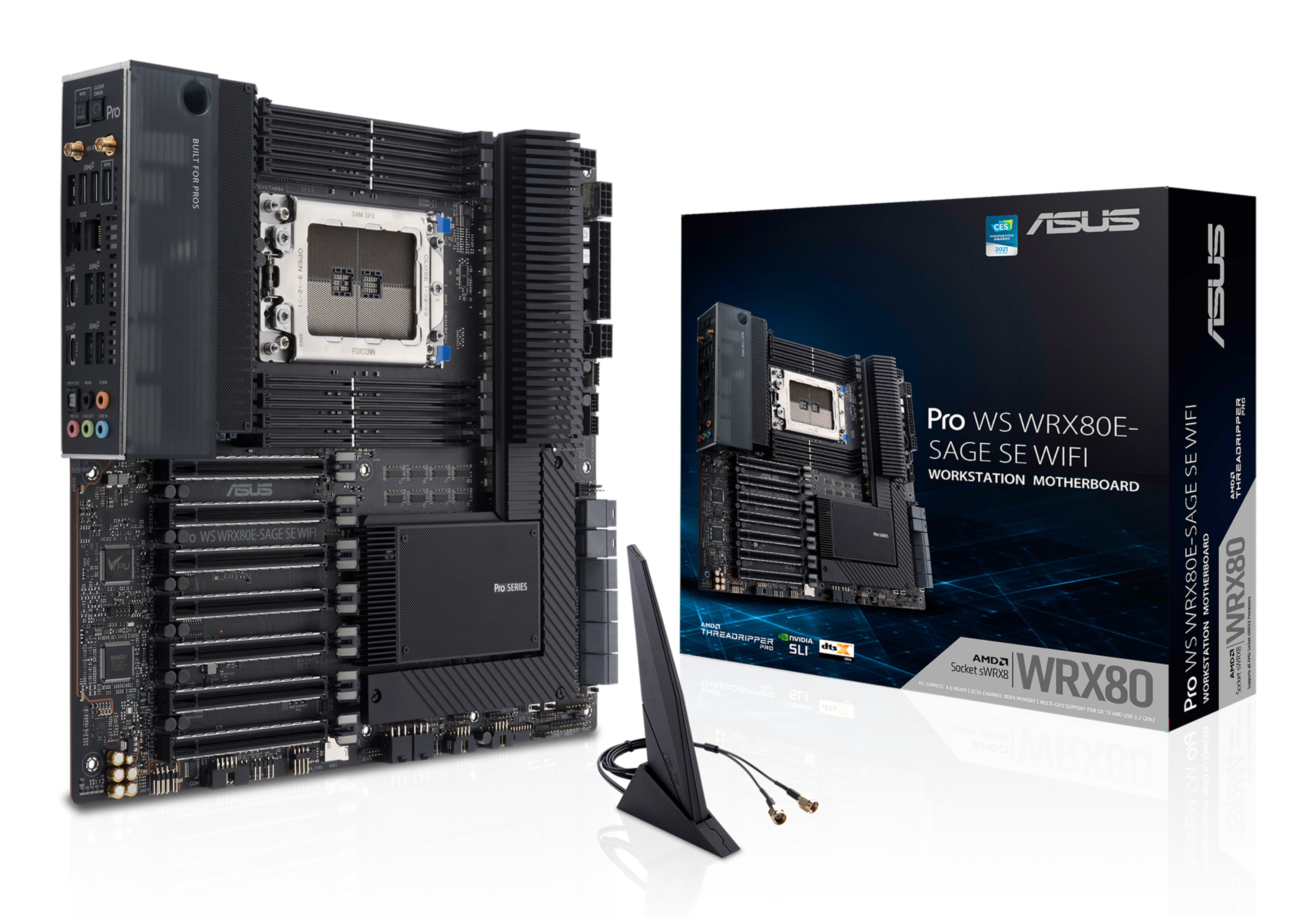 Asus Pro Ws Wrx80e-Sage Se Wifi Ii Amd Wrx80 Zócalo Swrx8 Atx Extendida