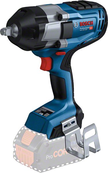 Llave De Impacto Inalámbrica Bosch Biturbo Gds 18v-1000 Professional Solo, 18 Voltios (Azul/Negro, Sin Batería Ni Cargador, 1/2")  06019j8300