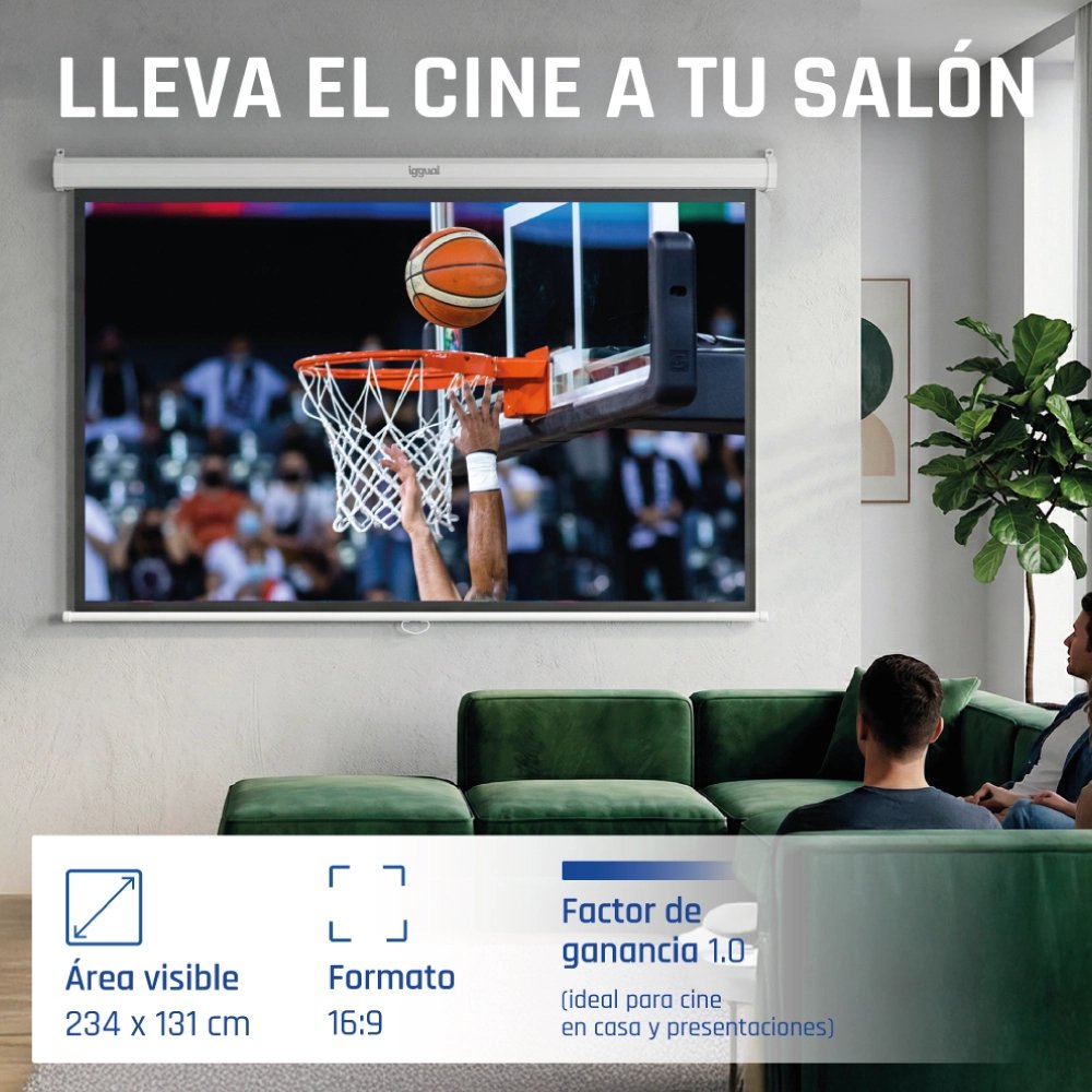 EAN 8435364319284 - iggual PSIMS234 pantalla de proyección 2,69 m (106") imagen 4