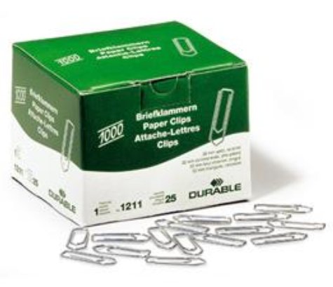 Clips Durable  32 Mm 1000 Piezas Galvanizados
