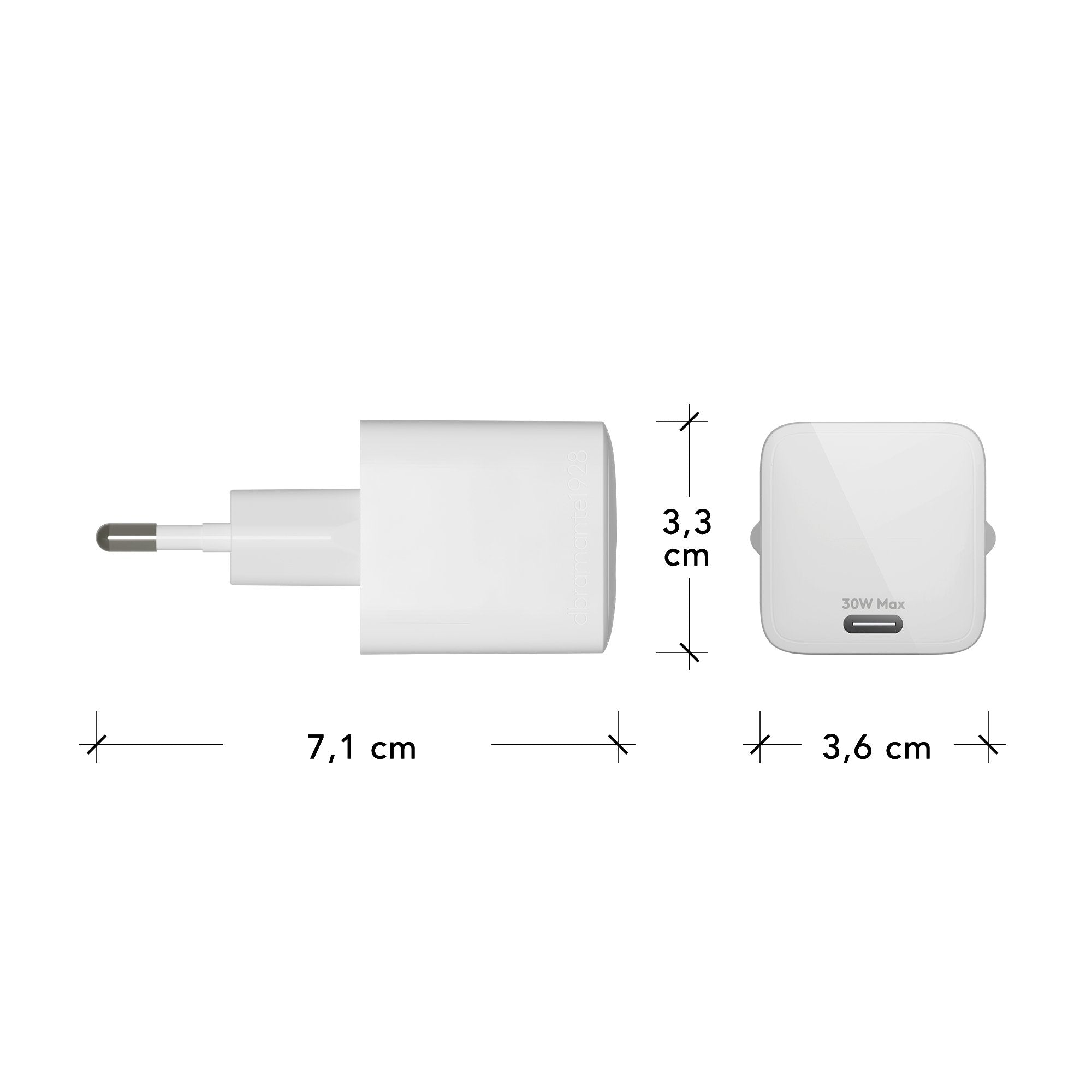 Dbramante1928 Re-Charge Adaptador De Corriente 30 Vatios Pd Qc (24 Pin Usb-C) Blanco Europa