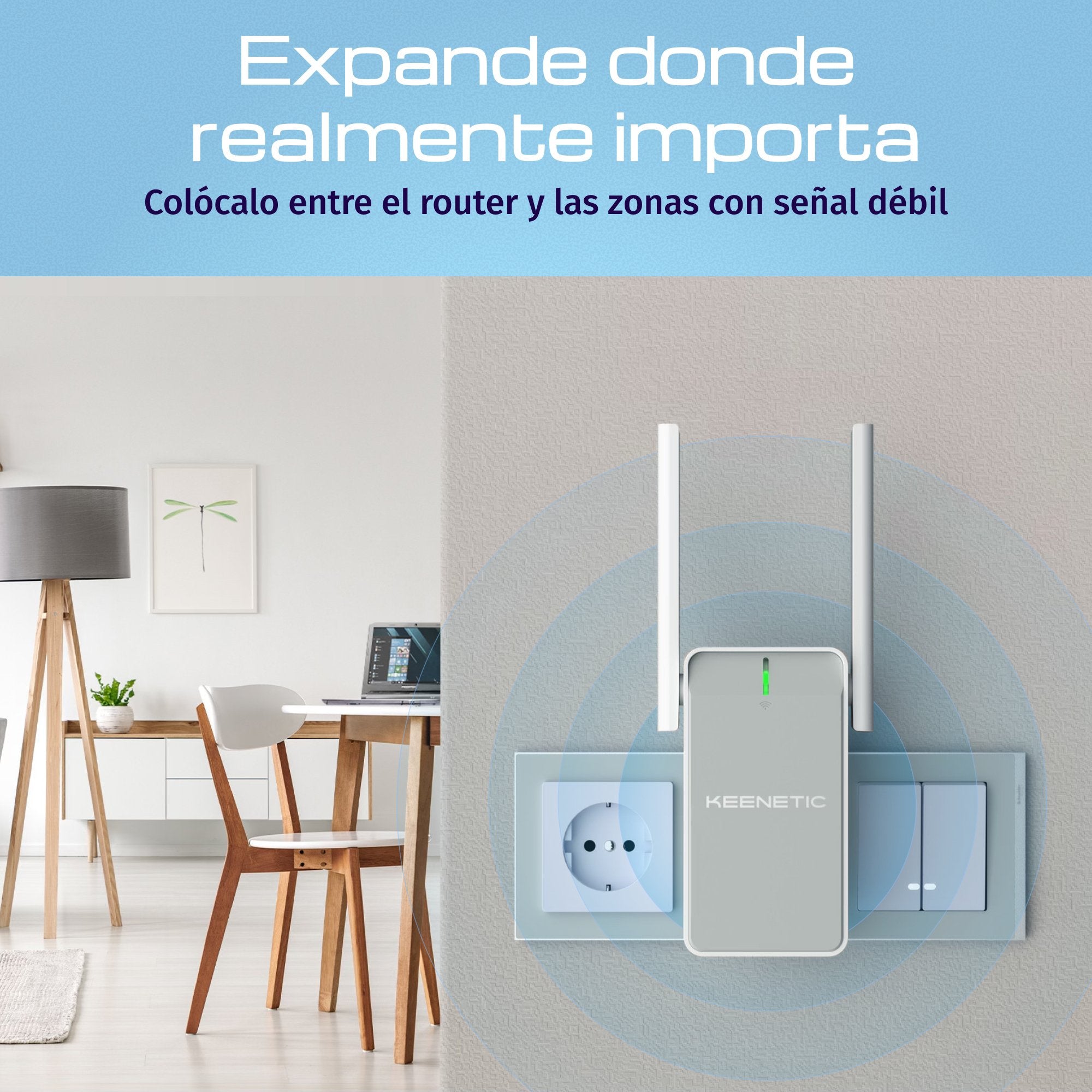 EAN 4897082922100 - Keenetic Buddy 6 (KN-3411) Repetidor de red Blanco, Gris 1000 Mbit/s imagen 2