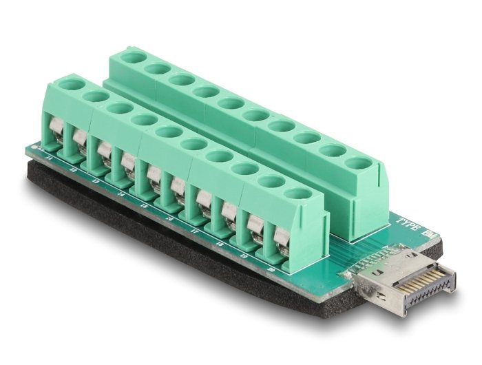 Delock 67188 Llave A Usb Tipo E Macho A Adaptador De Bloque De Terminales De 20 Pines