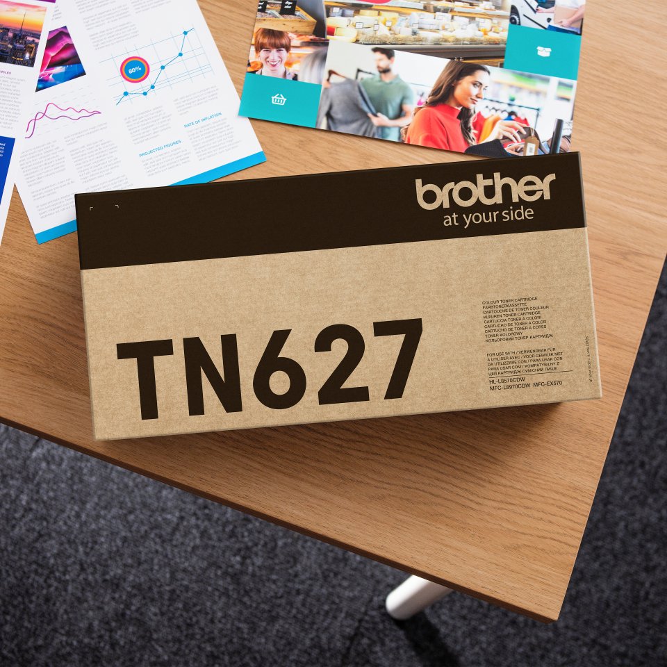 EAN 4977766843645 - Brother TN-627C cartucho de tóner 1 pieza(s) Original Cian imagen 3