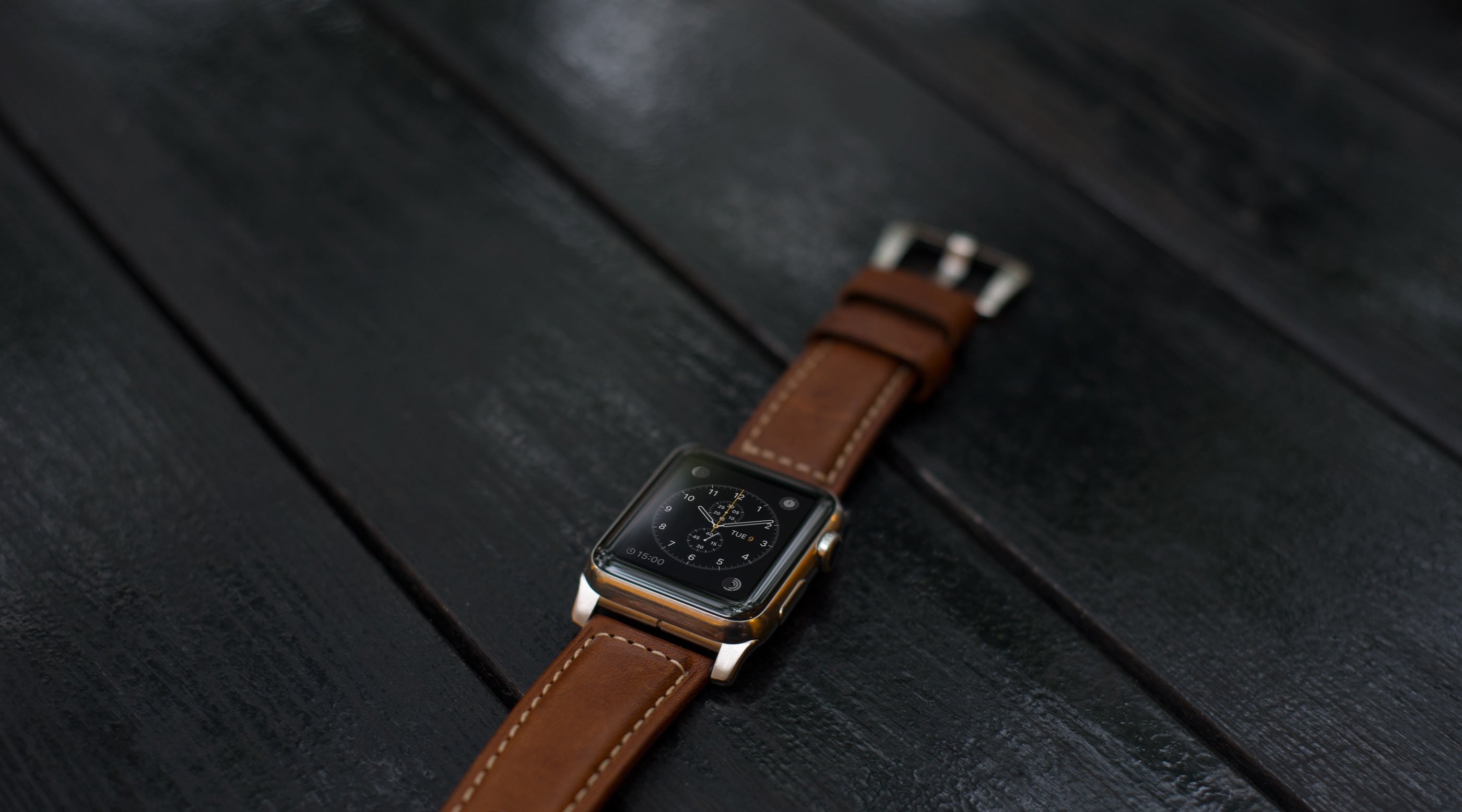 Nomad Strap Trad. Lthr. Brown Connect. Silver 42/44/45/49mm