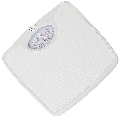 Adler Báscula De Baño Mecénica Ad 8151w Peso Máximo 130 Kg, Precisión 1000 G, Blanco