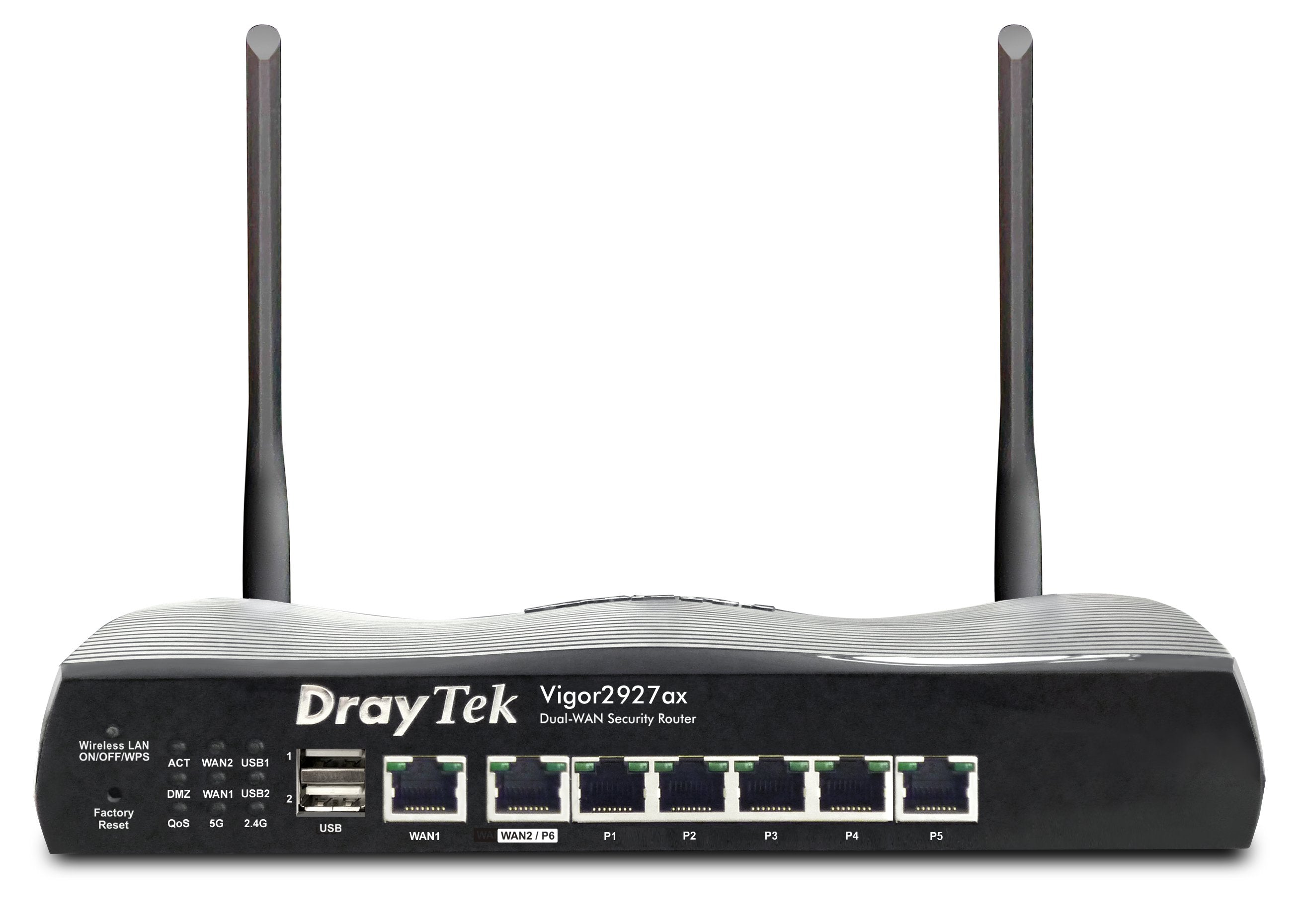 EAN 4710484743022 - DrayTek Vigor2927ax router inalámbrico Gigabit Ethernet Doble banda (2,4 GHz / 5 GHz) Negro imagen 2