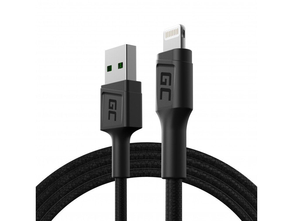 EAN 5907813963537 - Green Cell KABGC21 cable de conector Lightning 1,2 m Negro imagen 1