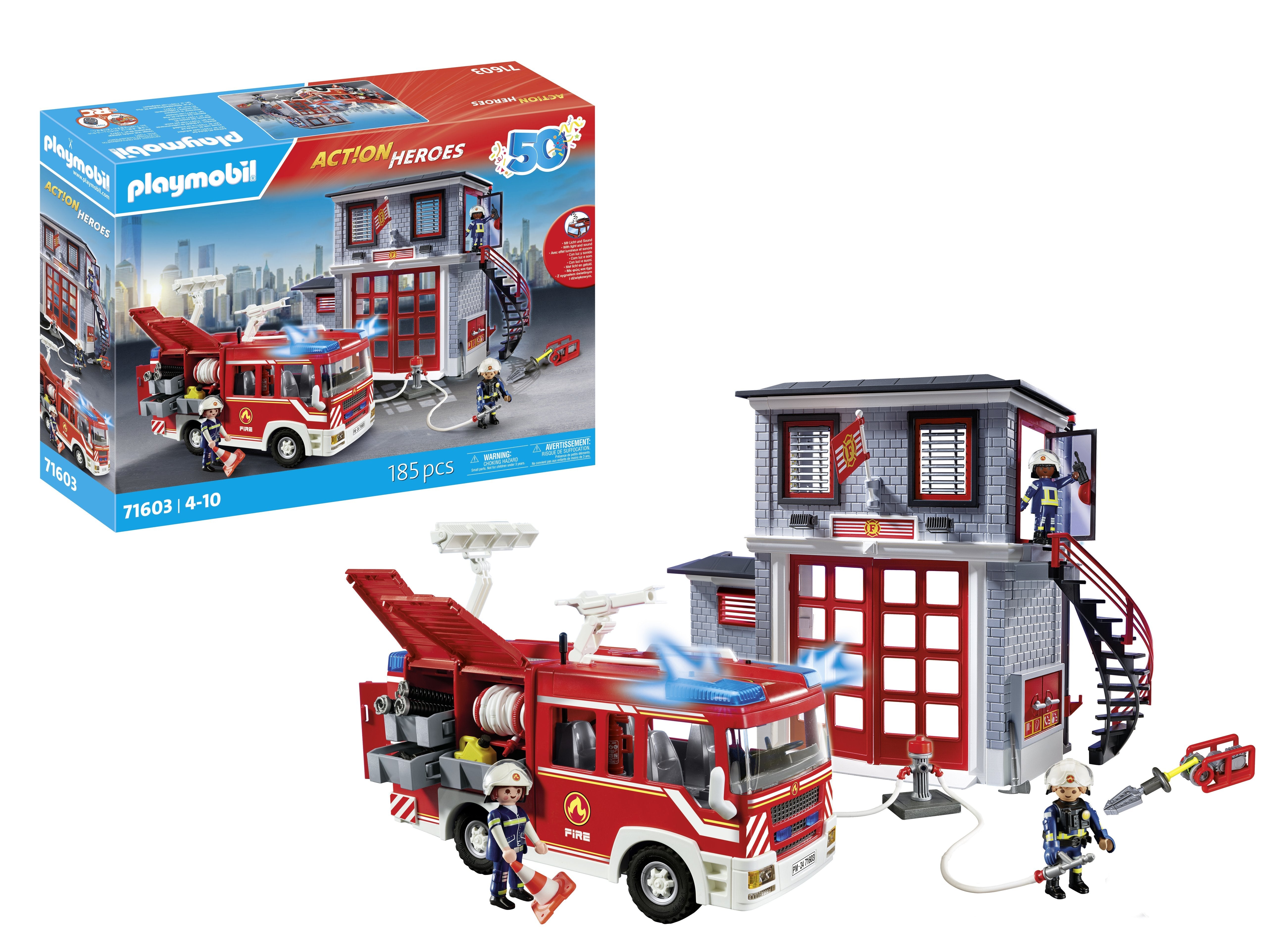 Playmobil 71603 Action Heroes Feuerwehr-Megaset, Juguete De Construcción 71603