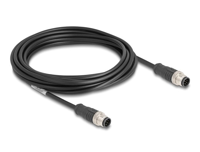 Delock 80808 Cable M12 Codificado A 8 Pin Macho A Macho Pvc 5 M