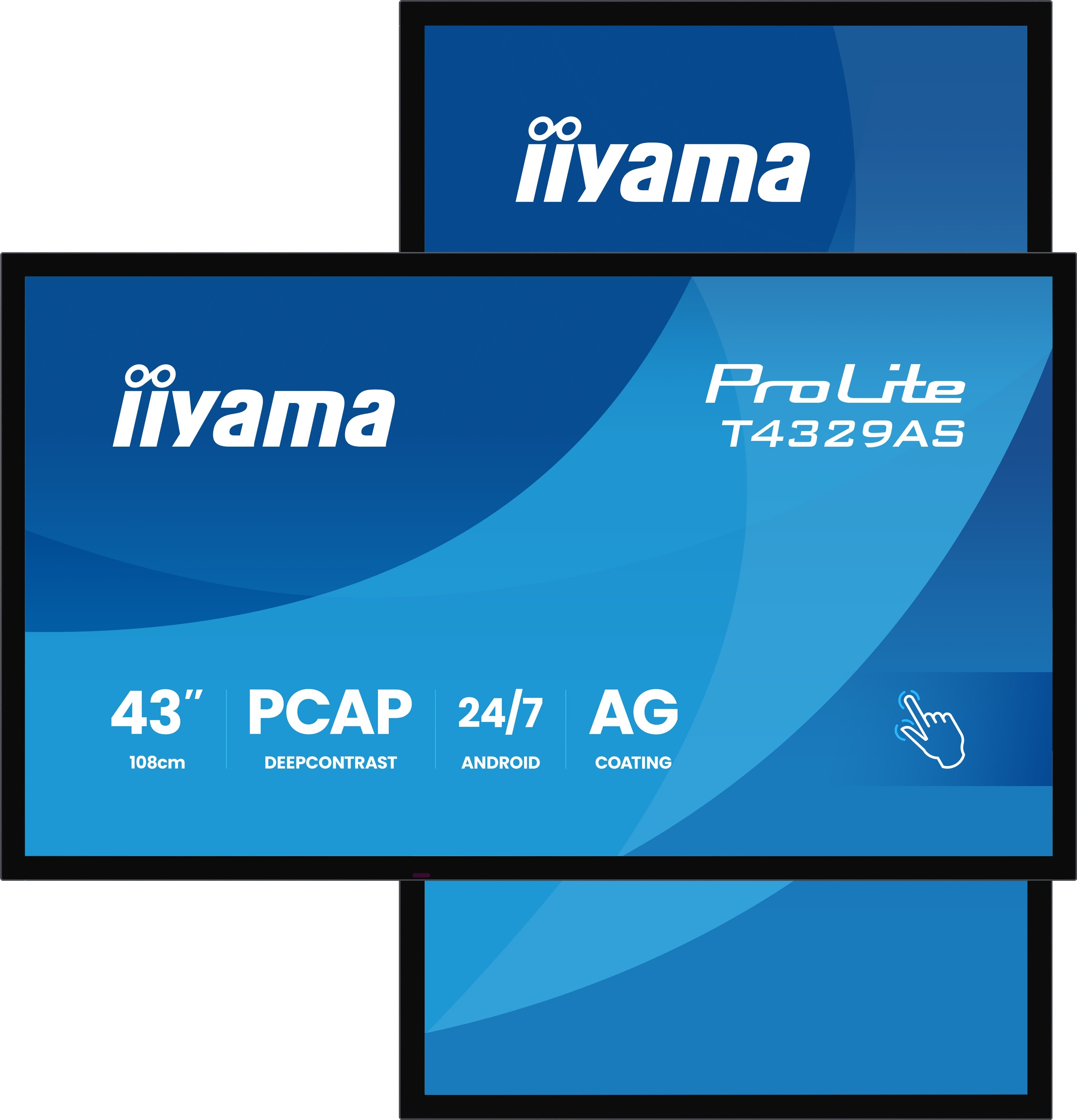 EAN 4948570125579 - iiyama T4329AS-B1AG pantalla para PC 108 cm (42.5") 3840 x 2160 Pixeles 4K Ultra HD LED Pantalla táctil N imagen 1