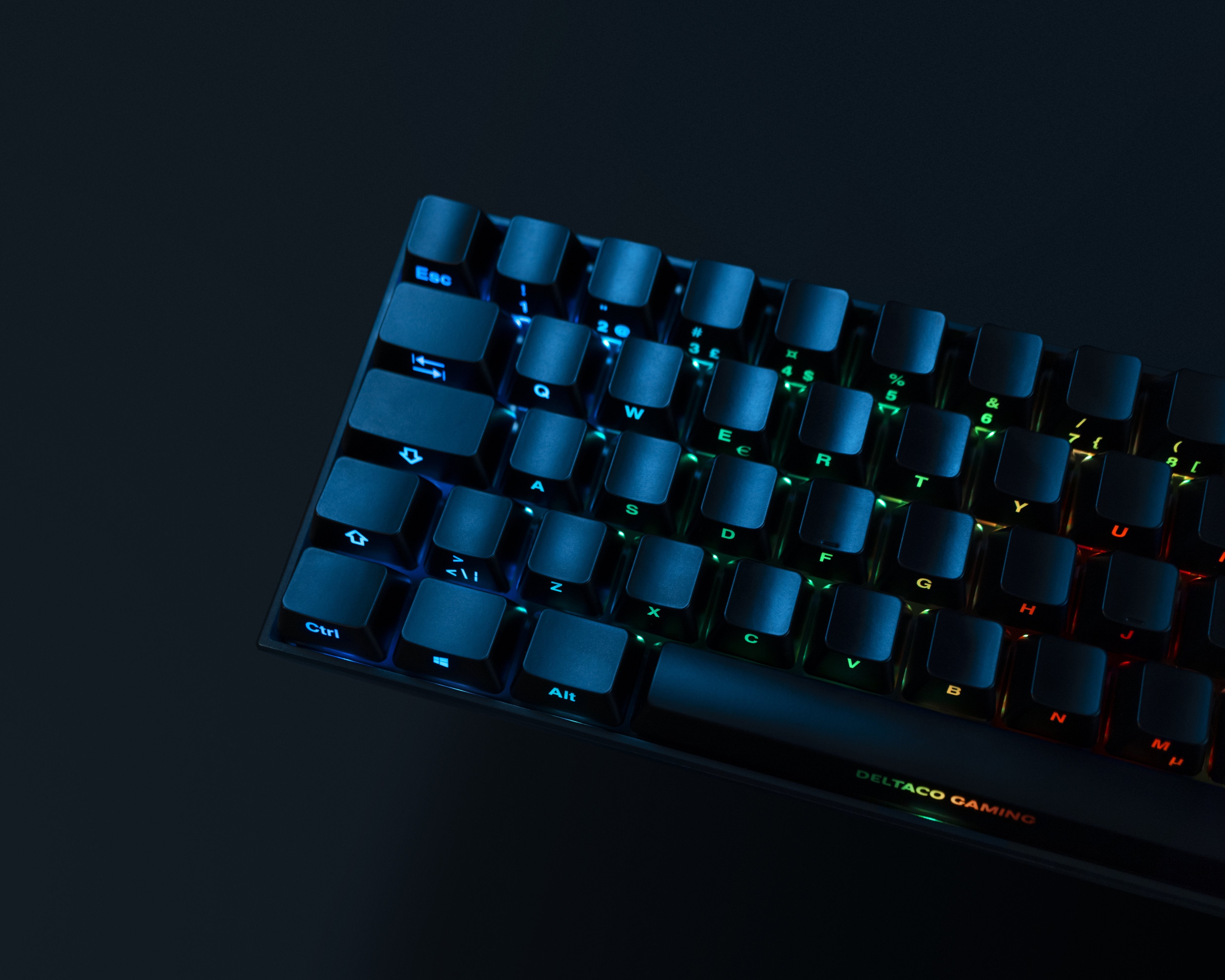 Deltaco Mech. Mini Gaming Tastatur Rgb Led Wireless Schwar