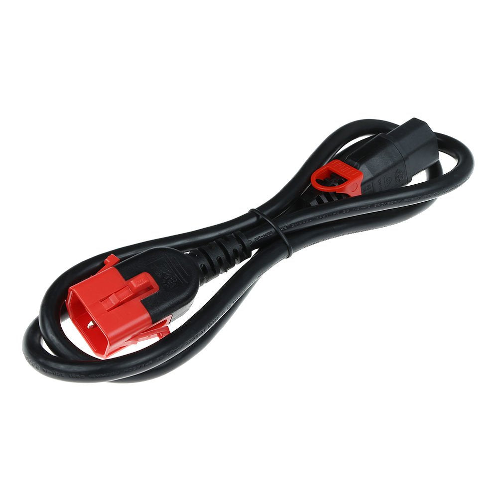 Cable Extension C13 A C14  2,00 M Negro Iec Lock Dual Locking Pc3603 Act