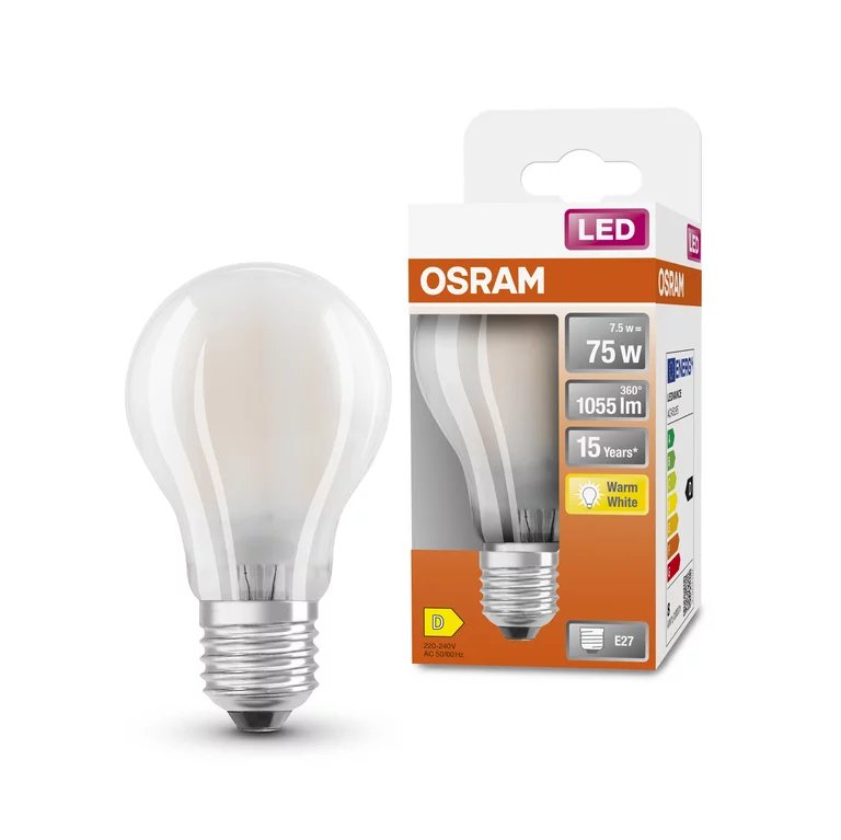 Osram Led Star Cl A Gl Fros. 8w 827 E27 1055lm 2700k (Cri 80) 15000h A++ (Krabicka 1ks)