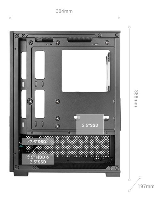 Caja Gaming Miniitorre Mars Gaming Mc-Se2