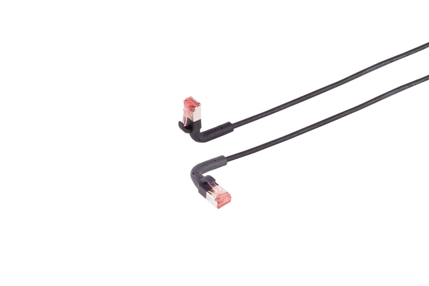 Cat6a U/Ftp 1m Black  Flex-Angle Network Cable