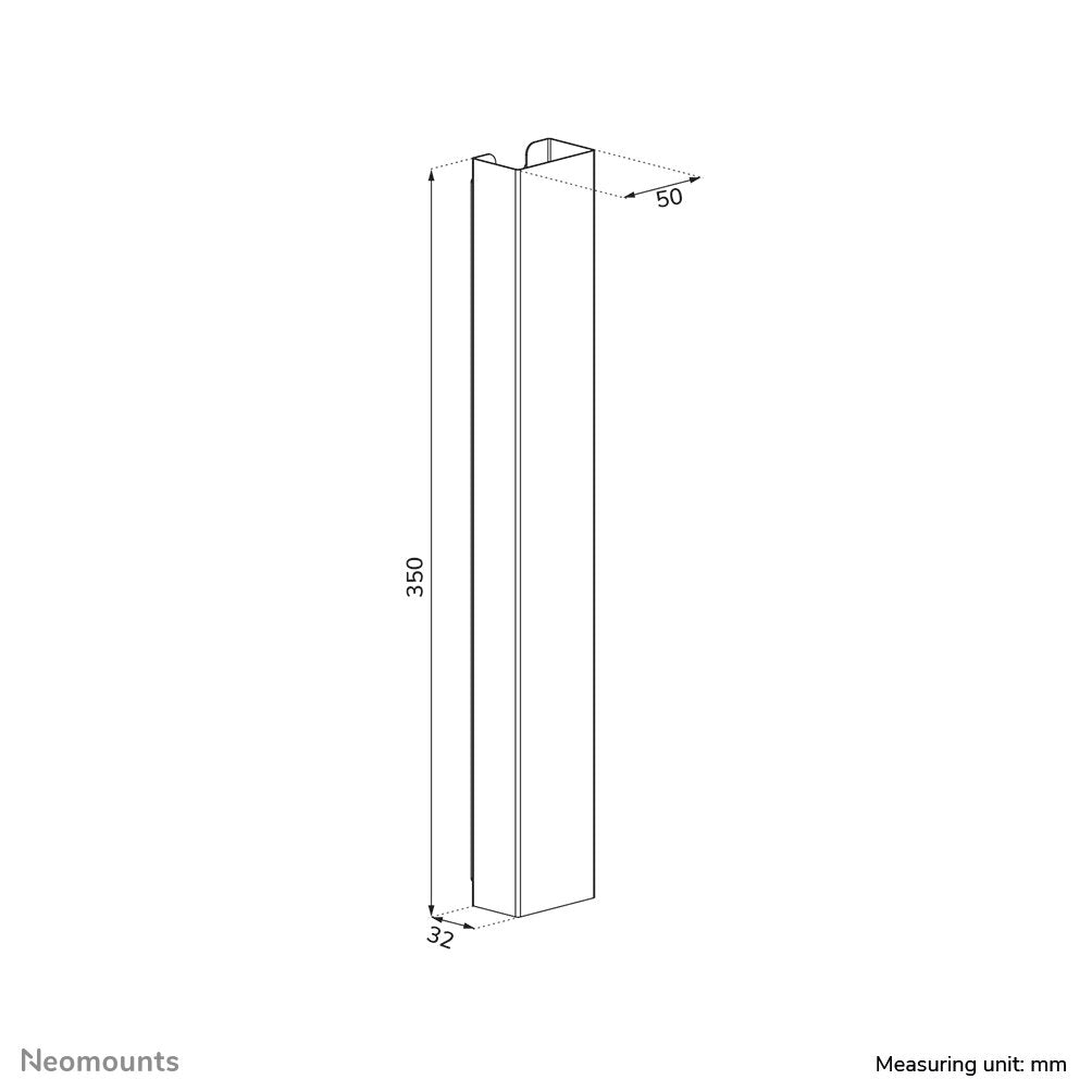 Ads06-123wh Cable Cover,  Magnetic Fixture, Universal,