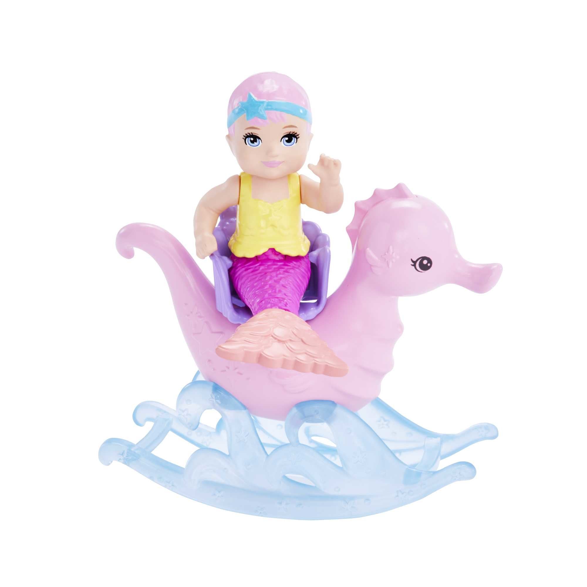Muñeca Barbie Mattel Sirena Juego De Cuidado Con Merbaby Y Foca