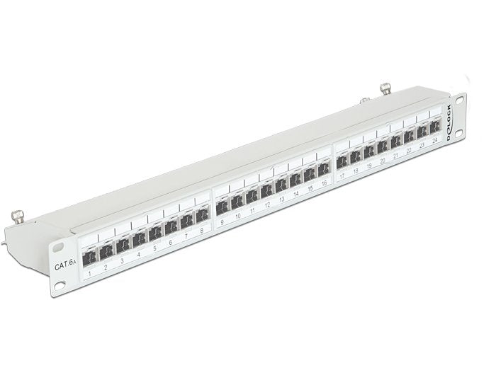 Delock Patchpanel 19"  24 Puertos Cat.6a Gris