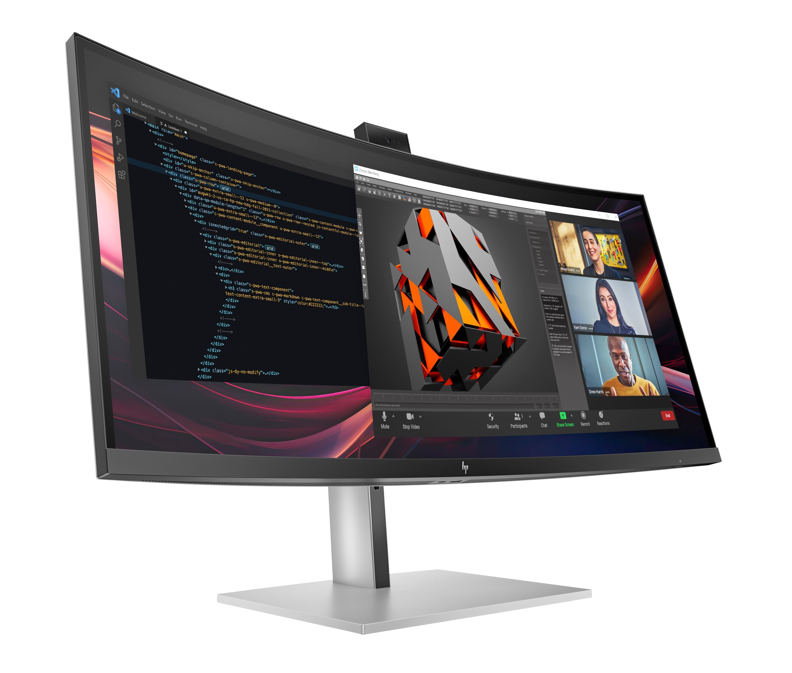 EAN 5715063476581 - HP Series 7 Pro 34 inch WQHD Conferencing Monitor - 734pm pantalla para PC 86,4 cm (34") 3440 x 1440 Pixe imagen 2
