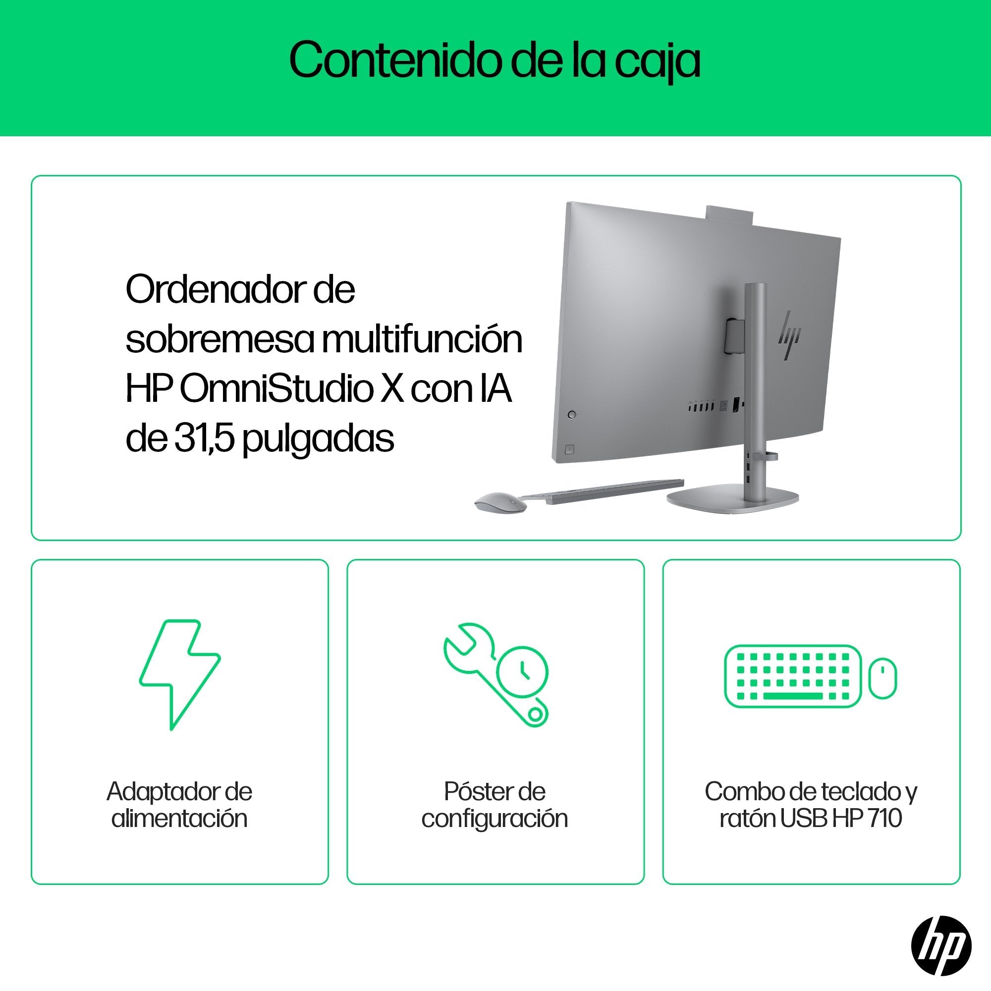 Pc All In One Hp 32-C0022ns Intel Core Ultra 5-125u 16gb 1tb Ssd 32' Win11