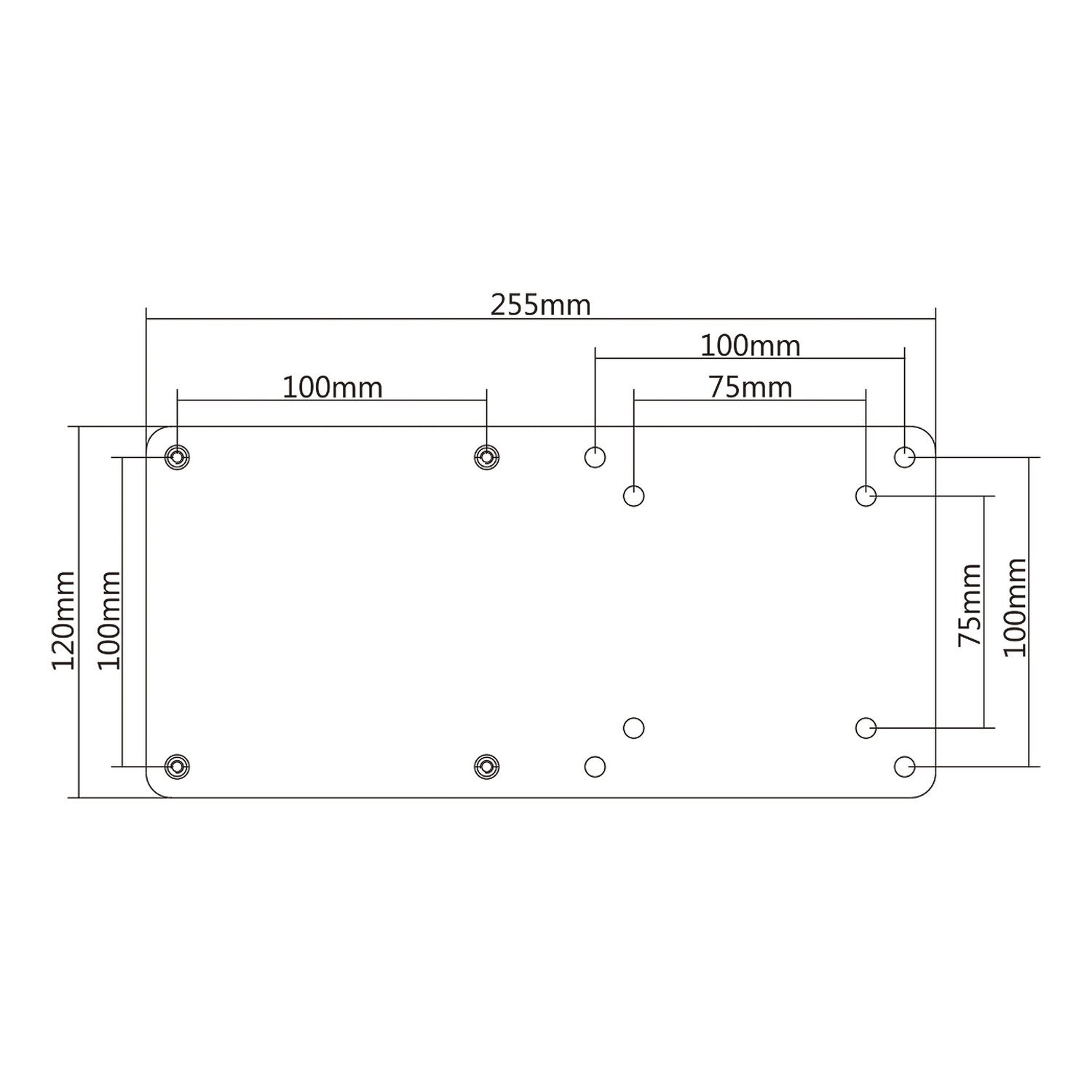 Aisens Soporte Vesa Para Mini Pc / Nuc / Barebone Negro Compatible Con Estandard 75*75 Y 100*100 Acero Y Aluminio