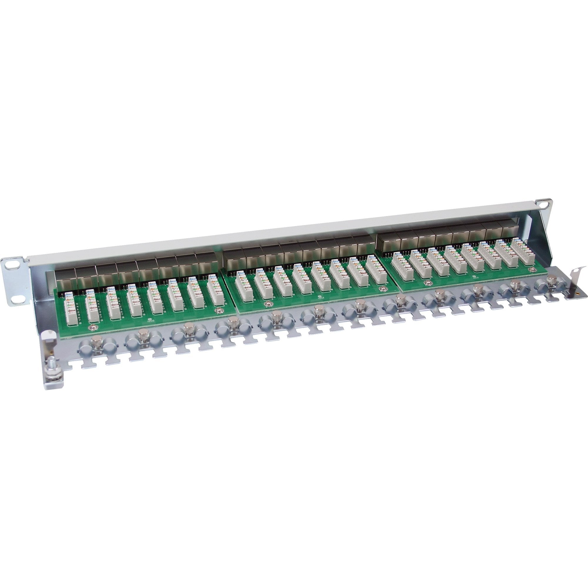 Patch Panel Inline Cat.6 24 Puertos 19" 1he Gris Claro Ral7035