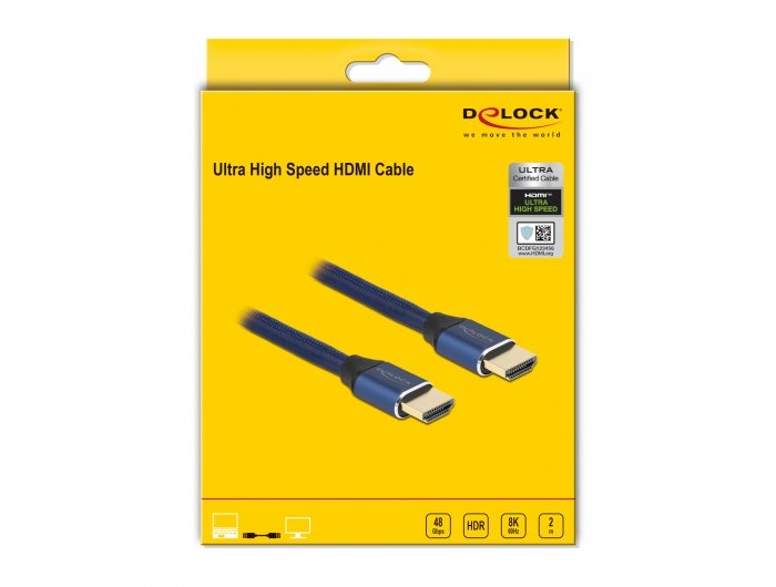 Cable Delock 85447 Hdmi 2 M Hdmi Tipo A (Estándar) Azul