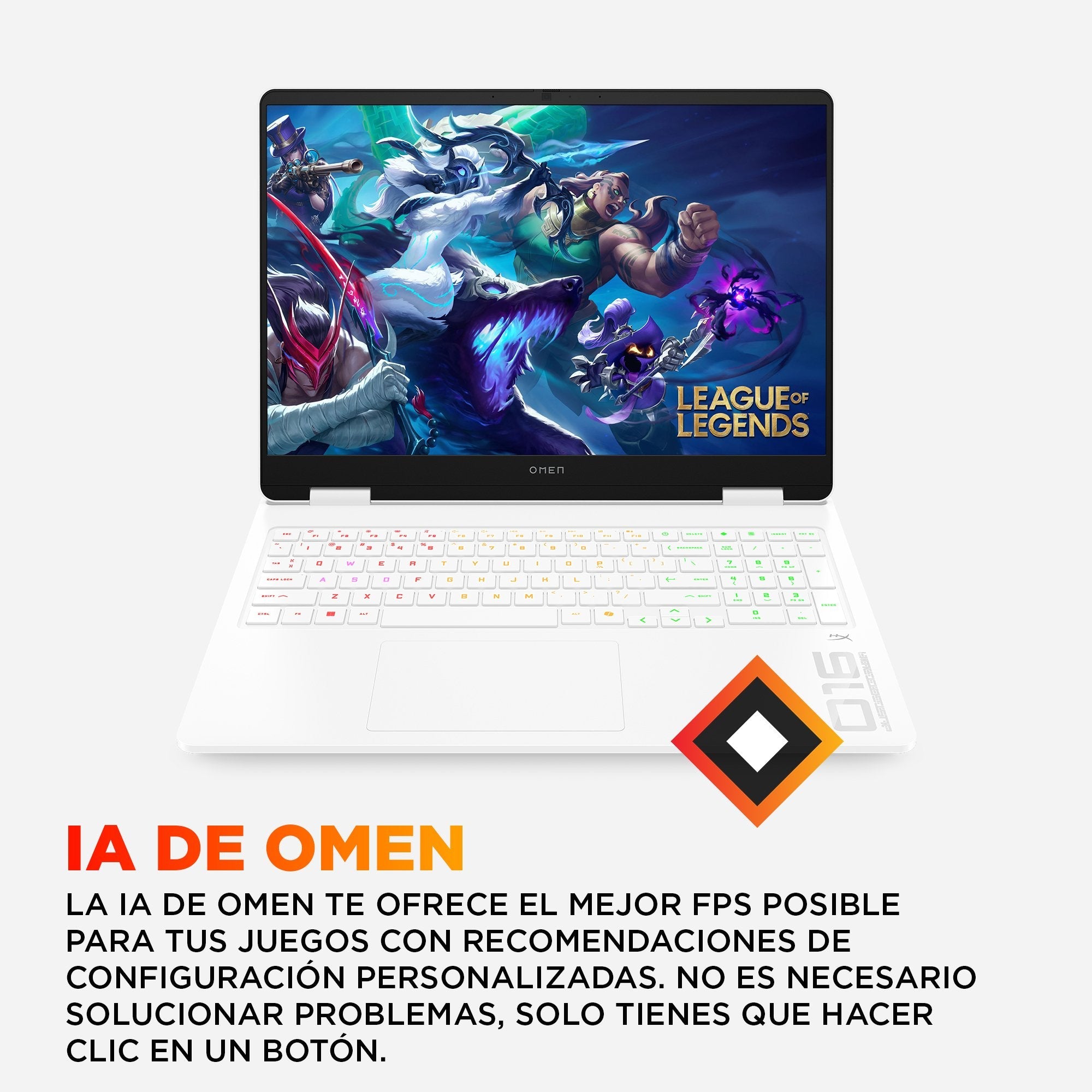 Portátil Gaming  Hp Omen 16 Am0042ns 16 " Core 7 240h 32gb  Ssd 1tb Nvidia Gforce Rtx5070 Freedos Blanco Ceramica