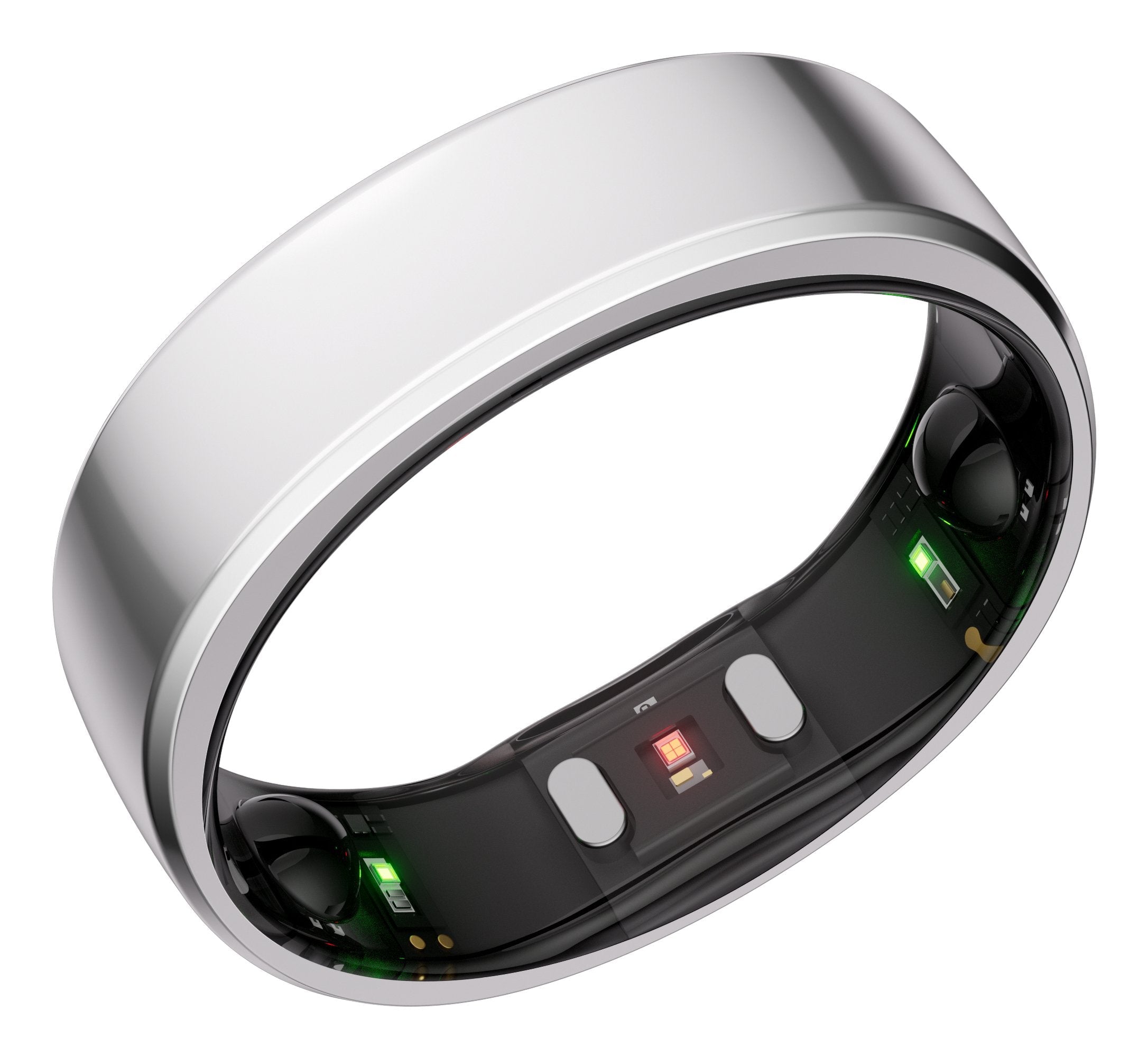 Anillo Inteligente Ringconn Gen2 Para Mujeres Y Hombres - Portátil Para El Seguimiento Del Sueño Y La Actividad Física - Frecuencia Cardíaca - Color Plata, Talla 7