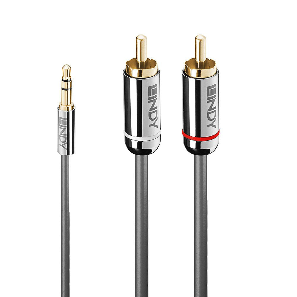 EAN 4002888353328 - Lindy 35332 cable de audio 0,5 m 3,5mm 2 x RCA Antracita imagen 1