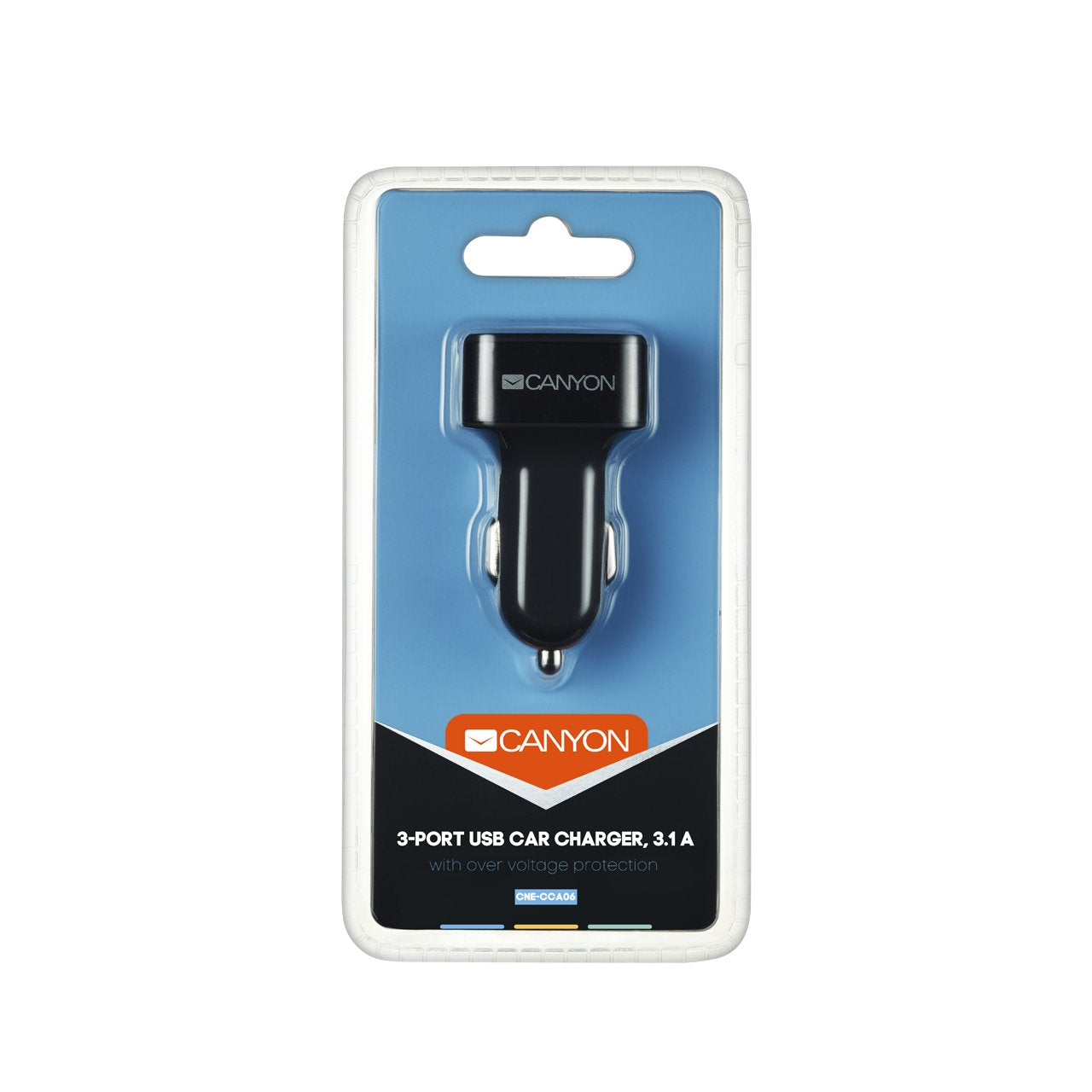 Canyon Car Charger C-06 3.1a 3usb-A Black