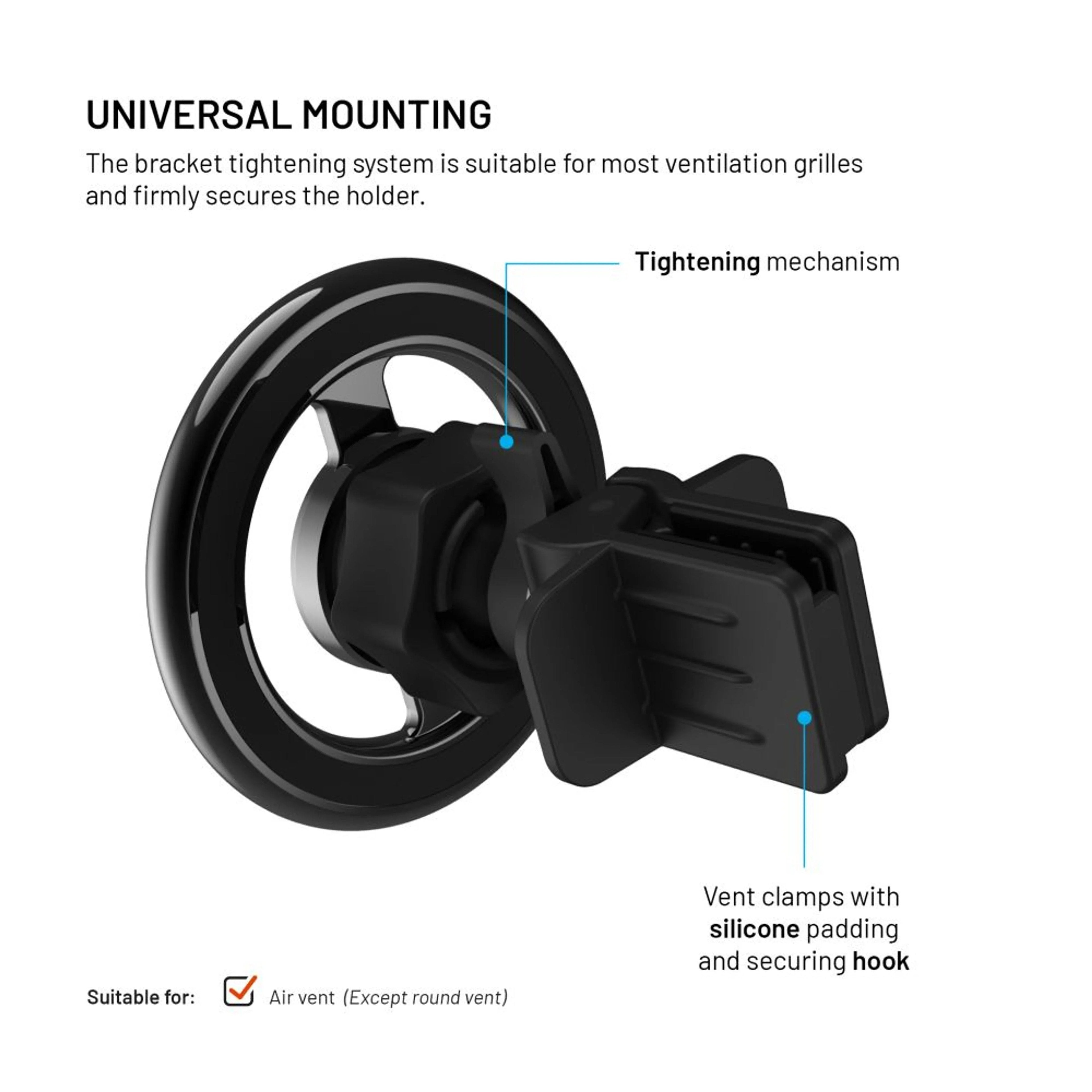 Fixed Magmount Vent, Black