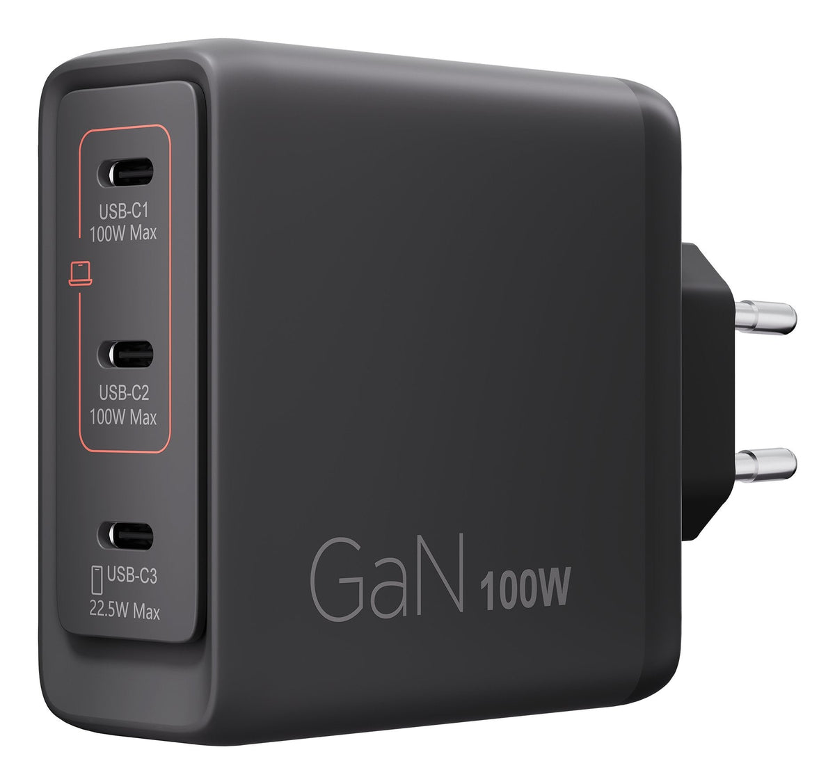 Lenovo 100w Gan 3 Ports Usb-C Triple Ac Adapter
