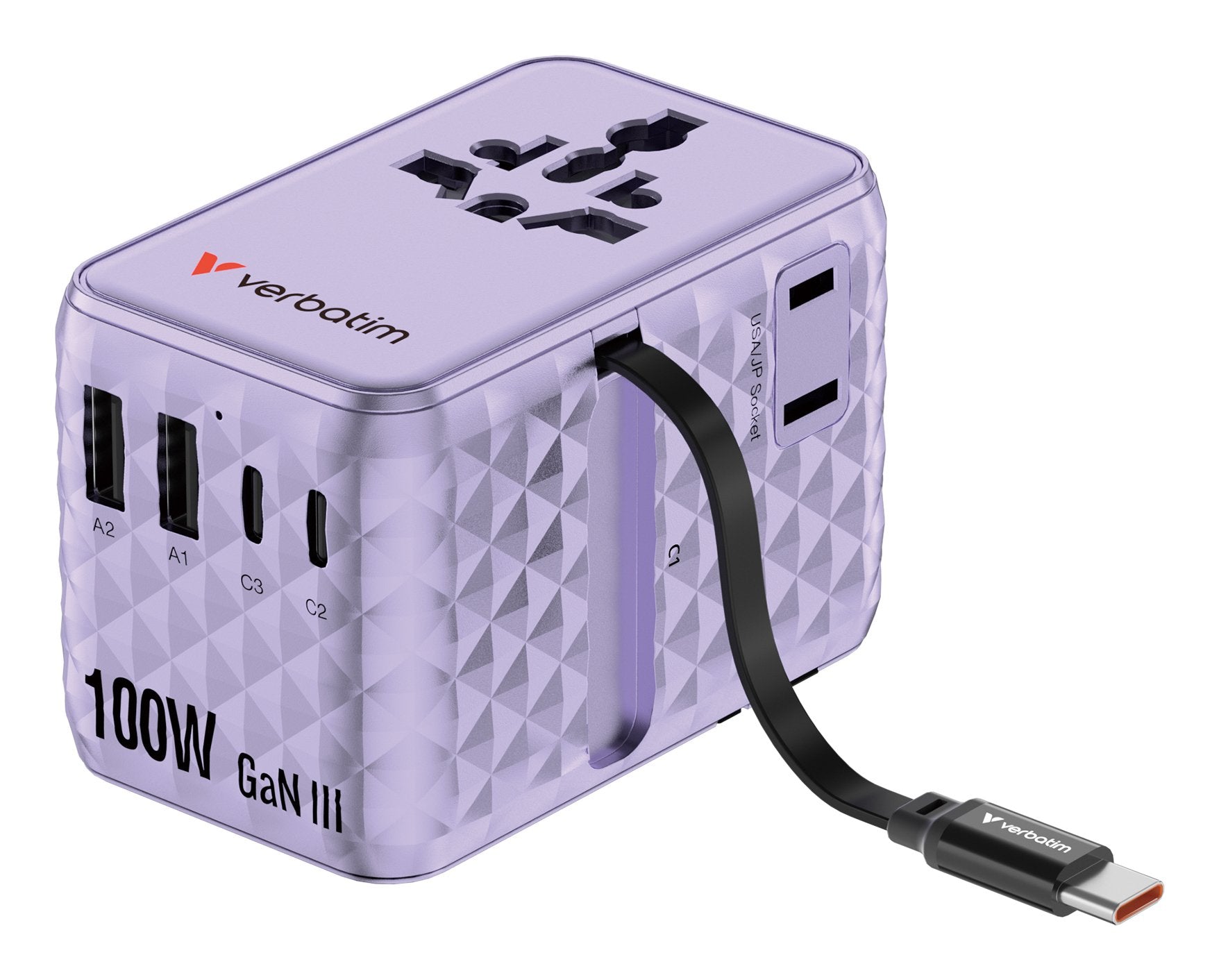 EAN 23942301936 - Verbatim 30193 cargador de dispositivo móvil Universal Púrpura Corriente alterna Carga rápida Interior imagen 3