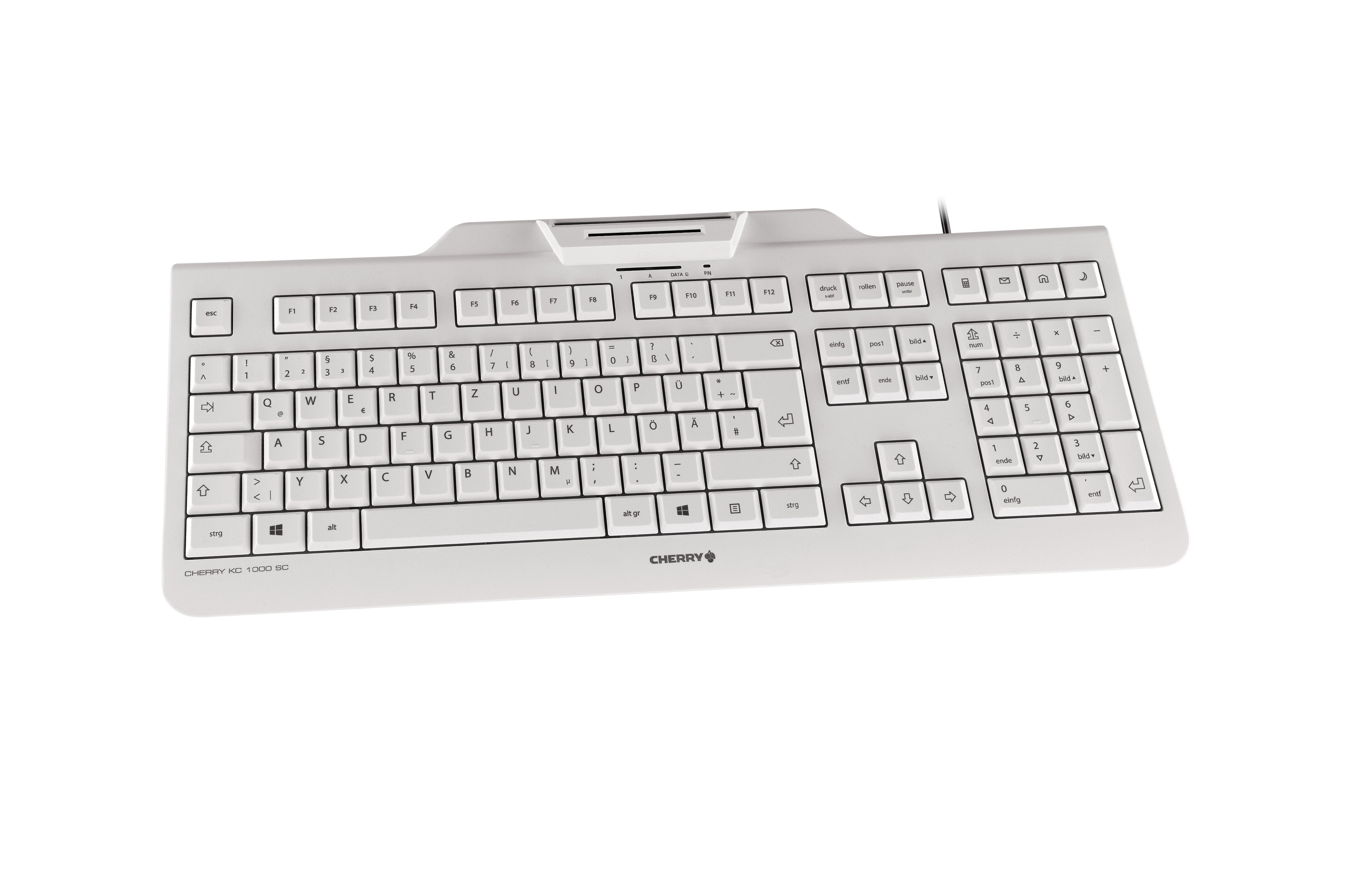 Cherry Kc 1000 Sc Teclado Usb Qwertz Alemán Gris